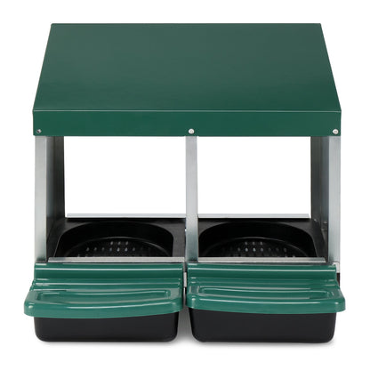Pitched Roof House Iron-plastic Chicken Feeding