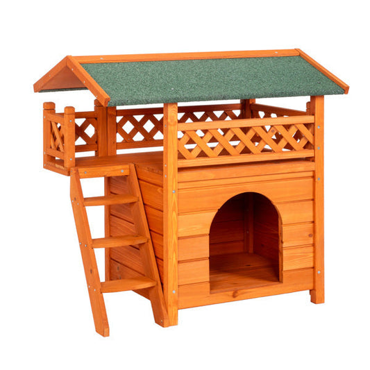 2-layer Fence, Green Asphalt Roof, Cat House