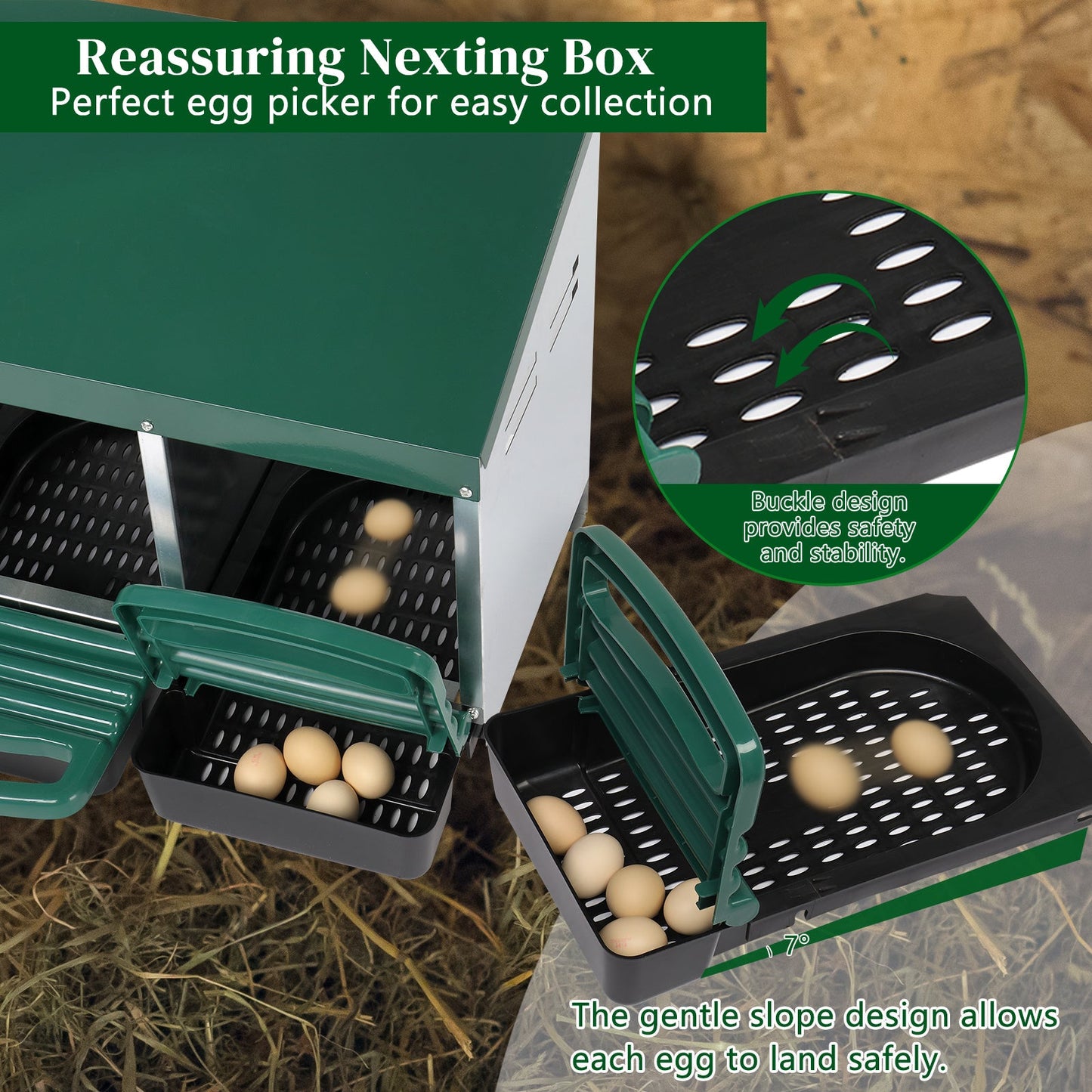 Pitched Roof House Iron-plastic Chicken Feeding