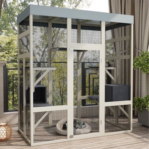 Wooden Pet Waterproof Cat Cage