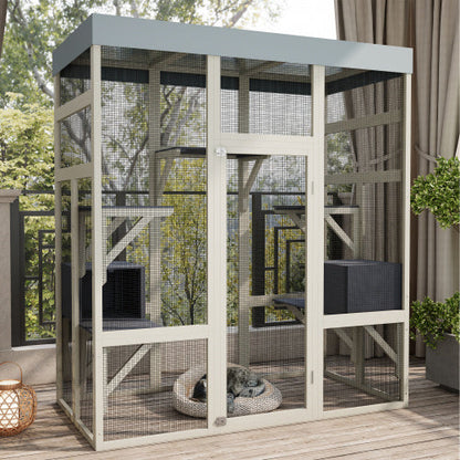 Wooden Pet Waterproof Cat Cage