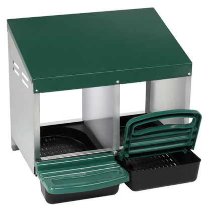 Pitched Roof House Iron-plastic Chicken Feeding