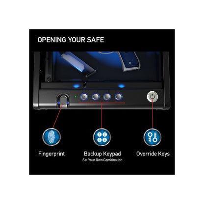 Quick Access Biometric Pistol Safe with Lights QAP1BLX