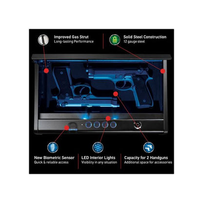 XL Quick Access Biometric Pistol Safe with Lights QAP2BLX