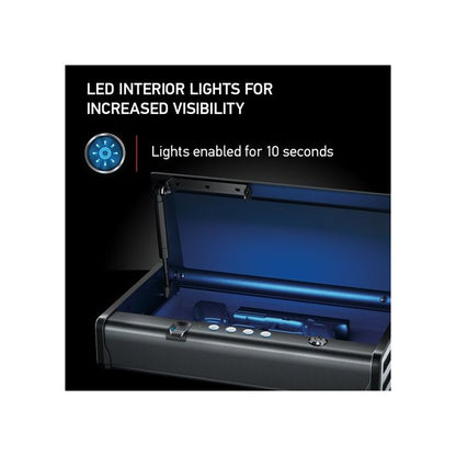 XL Quick Access Biometric Pistol Safe with Lights QAP2BLX